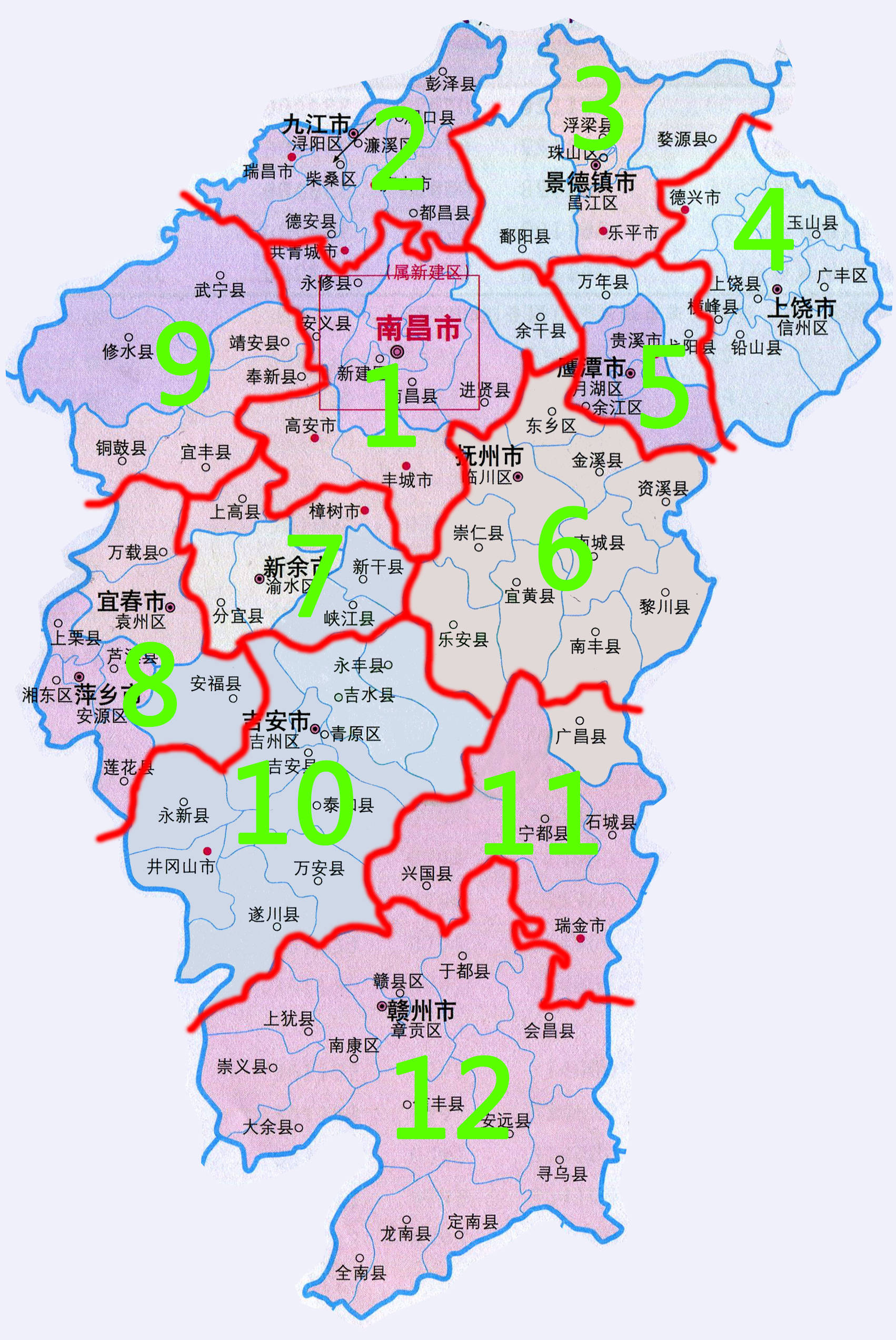 江西最新行政区域规划及其规划图解析