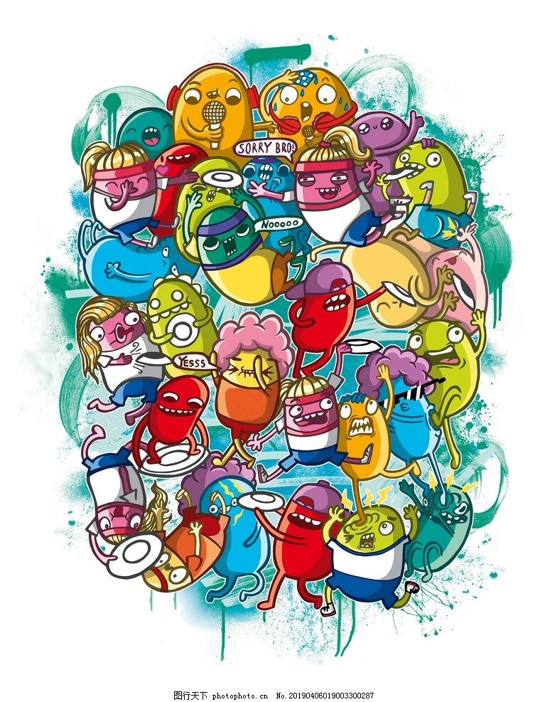 动漫涂鸦图片，艺术表现与文化传播的双向视角